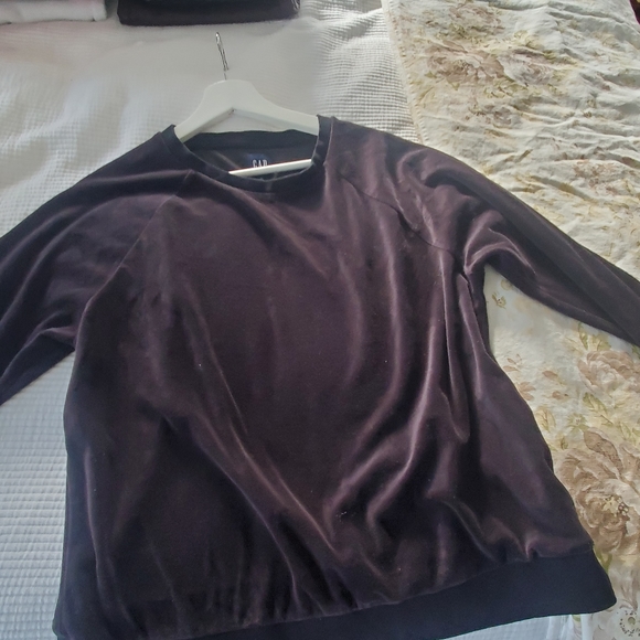 Gap M black velour set - Picture 4 of 5